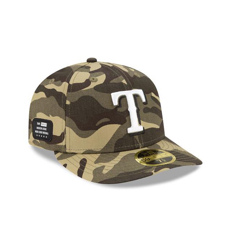 MLB Texas Rangers Armed Forces Weekend Low Profile 59Fifty Fitted (FMS6978) - Green New Era Caps